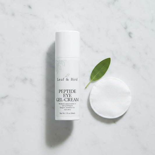 Peptide Eye Gel-Cream — lifestyle photo on marble counter
