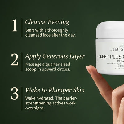 Sleep Plus Collagen Cream — 3-step routine usage guide