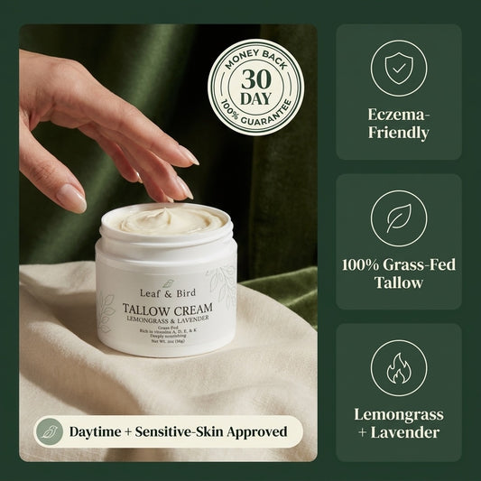 Whipped Tallow Cream — Lemongrass & Lavender — branded product hero