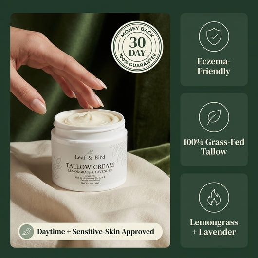 Whipped Tallow Cream — Lemongrass & Lavender — branded product hero