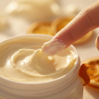 Whipped Tallow Cream — Orange & Bergamot — whipped texture close-up