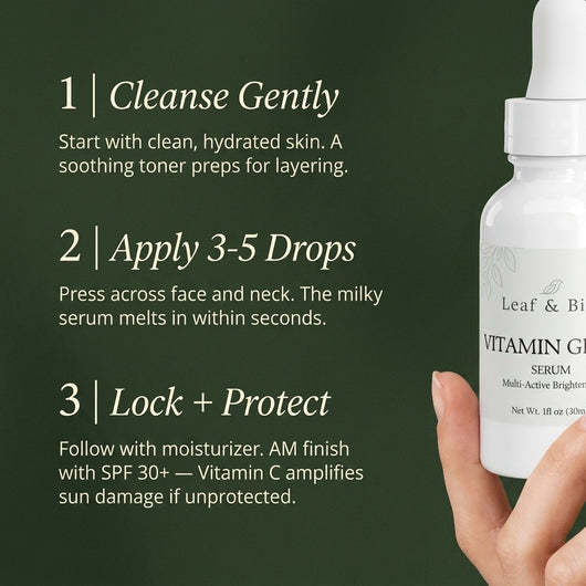 Vitamin Glow Serum — 3-step routine usage guide